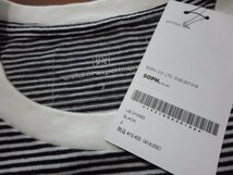 uniform experiment ユニフォームエクスペリメント 21SS (UE-210063) DRIPPING NARROW BORDER POCKET TEE Tシャツ 新品 黒 2 定価15400円_画像5