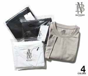 BATONER バトナー (BN-21SM-046) PACK T-SHIRT DEGREASE COTTON プレーン Tシャツ 新品 白 2 定価6600円