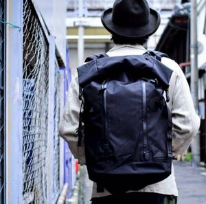 DATUM デイタム × LOFTMAN ロフトマン 別注 ROLL TOP BAG ロール トップ バッグ リュック バック パック 黒