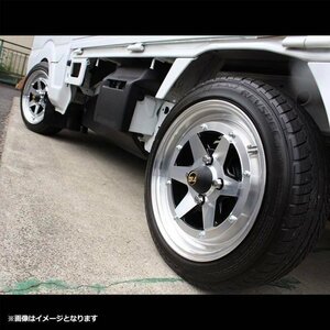 送料無料 キャリイ タイヤ アルミ ホイール 4本セット 14インチ スズキ キャリー 軽トラ DA16T ロンシャン XR4 シルバー 6J 165/55r14 旧車