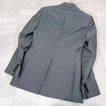 短期使用 Dior homme クリスチャンディオール 09年 クリスヴァンアッシュ ウール モヘア セットアップ スーツ グレー 44 紳士_画像4