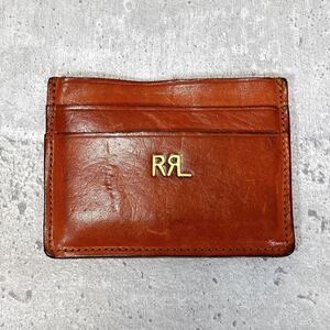 RRL Ralph Lauren RR L футляр для карточек футляр для визитных карточек чехол для пропуска чехол для проездного билета кожа 