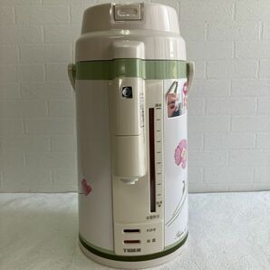 ☆【未使用品】TIGER タイガー湯わかしポット PEB-2600 わきたてアップダウン 沸かして保温 2.6L 花柄 日本製 昭和レトロ 電源コードなしの画像1