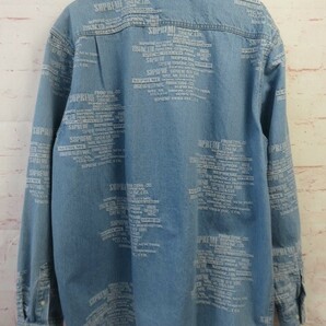 23SS Supreme シュプリーム TRADEMARK JACQUARD DENIM SHIRT デニムシャツ ブルー XL 991772385の画像2