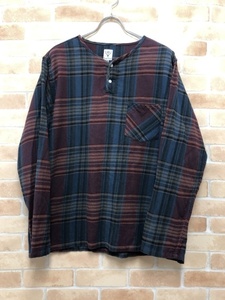 South2 West8 サウスツーウエストエイト ヘンリーネックカットソー HM957 レッド×ネイビー M 111386474■