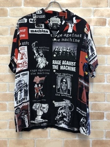 WACKO MARIA ワコマリア アロハシャツ THE BATTLE OF LOSANGELES ブラック M 111386811■