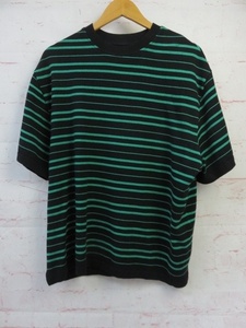 Yonetomi NEW BASIC ヨネトミ 米冨繊維 ニットTシャツ 半袖 ウェーブコットン 95-232-018 ブラック 3 L相当 991786593