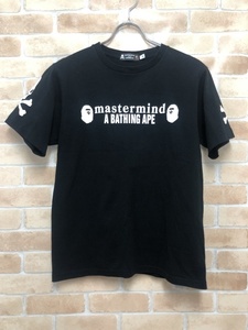 A BATHING APE × mastermind JAPAN アベイシングエイプ Tシャツ 001TEC731956X ブラック S 111357495