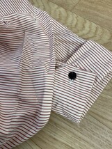 19AW 日本製 SUNSEA サンシー シャツ RED STRIPE GIGOLO SHIRT オープンカラー 長袖 ストライプ 19A15 ホワイト レッド 2 33837854＃2_画像5