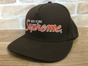 USA製 22AW Supreme シュプリーム キャップ Classic Team 5-Panel クラシックチーム5パネル ロゴ ブラウン - 33836541＃4