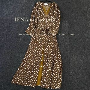 イエナ シンプルシティエ IENA simplicite 1枚で決まる♪レイヤード風 フラワープリント ドッキングワンピース ロングワンピース 2way 羽織