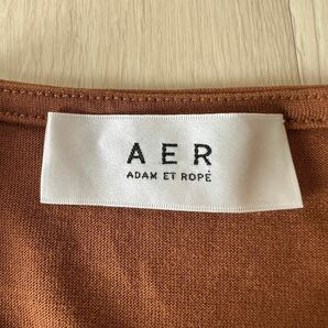 アダムエロペ ADAM ET ROPE' AER 落ち感がキレイ ノースリーブ フロントリボン ワンピース ロングワンピース ゆったり♪の画像6