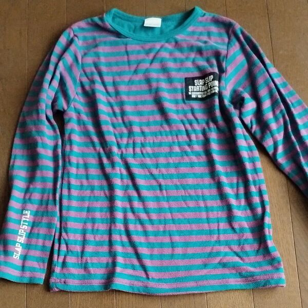 ボーダー カットソー 長袖 SLAPSLIP
