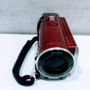 #Y9117【美品/稼働品】 SONY ソニー Handycam ハンディカム ビデオカメラ HDR-CX170 RED レッドの画像2