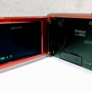 #Y9117【美品/稼働品】 SONY ソニー Handycam ハンディカム ビデオカメラ HDR-CX170 RED レッドの画像6