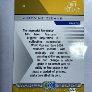 futera PLATINUM2001 WORLD STARS FIRST CLASS ZINEDINE ZIDANE BESE CARD 38 ジネディーヌ ジダンフテラ プラチナム フランスの画像2