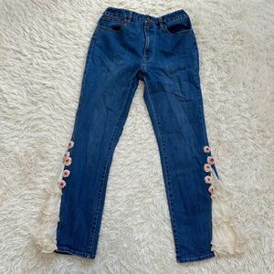 [PINK HOUSE] Pink House L Denim pants stretch race 