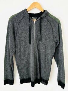 メンズ【送料込】★Diesel Industry★ディーゼル インダストリー ジップアップパーカー S グレー×ブラック×くすみグリーン 6437365