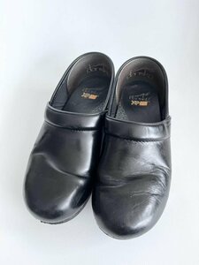 【送料込】DANSKO ダンスコ くつ ブラック 24.5cm 38 ヒール4cm レザー コンフォートシューズ レディース カジュアル 歩きやすい s6437376