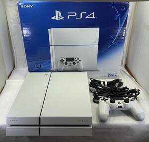 中古 送料無料 SONY PS4 CUH-1200A B02 500GB グレイシャーホワイト 動作確認・初期化済み 箱付属品有り