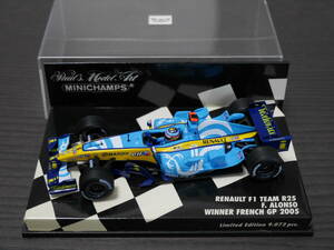 即決 1/43 ミニチャンプス ルノー F1 チーム R25 F.アロンソ フランスGP ウィナー 2005 LE9.072pcs