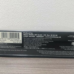 ミニチャンプス 1/43 ブラウンGP BGP001 J・バトン 2009 ブラジルGPの画像5