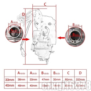 特価◎ZSDTRP FCR28 31 33 35 37 39 41 mm FCR 京浜キャブレター FCR39 CRF45 A2860の画像5