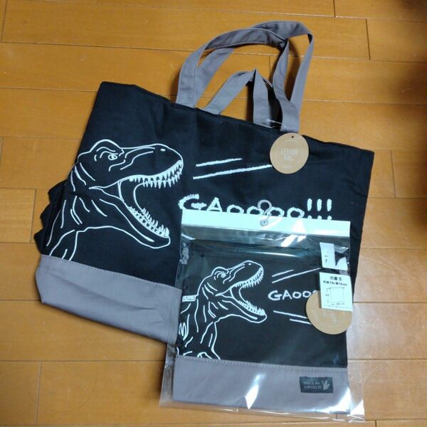【新品タグ付】恐竜☆レッスンバッグ　巾着セット