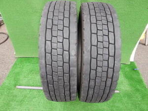 ★DUNLOP DECTES SP680 ミックス★255/70R22.5 143/140J 残り溝:10.7mm以上 2021年製 2本 MADE IN JAPAN