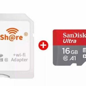 スマホにかんたん転送♪Wi-Fiアダプタez share & SD大容量16GB