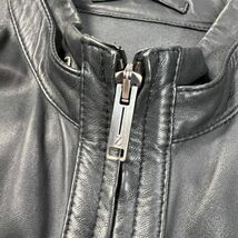 1円　極美品　ジーゼニア Z Zegna レザージャケット　ライダースジャケット　シングル　黒 Sサイズ　7407_画像2