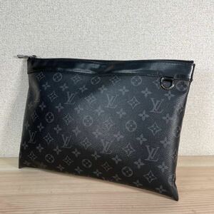 1円〜　美品　LOUIS VUITTON ルイヴィトン　ポシェット　アポロ　モノグラム　エクリプス　クラッチバッグ　ブラック　M62291