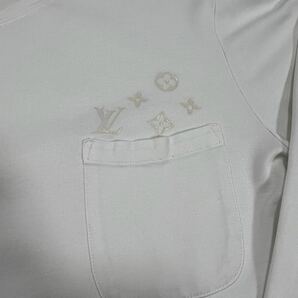 1円〜 LOUIS VUITTON ルイヴィトン モノグラム 長袖Tシャツ ロンT ホワイト Mサイズ 7555の画像2