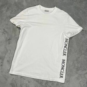 1円 極美品 モンクレール MONCLER マグリア サイドライン 半袖Tシャツ 白 Sサイズ 7525の画像1
