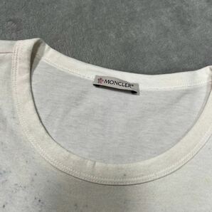 1円〜 美品 MONCLER モンクレール 半袖Tシャツ ホワイト XLサイズ 7592の画像2