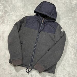 1円〜　MONCLER モンクレール MAGLIA CARDIGAN ジップパーカー フーディ　グレー系　Lサイズ　7443