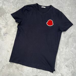 1円〜　美品　MONCLER モンクレール　半袖Tシャツ　ダークネイビー　Mサイズ　7602