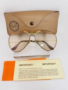QA40 RayBan Teardrop TORTUGA 62*14 style light Brown boshu rom made Vintage sunglasses B&LRay-Ban USA