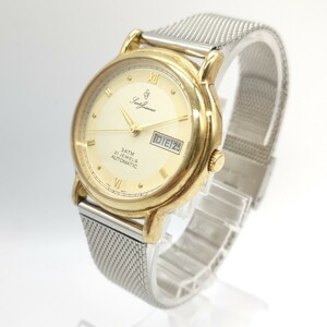 ★稼働品★ 141 Santo Joannes メンズ 腕時計 時計 セントジョイナス 自動巻き AUTOMATIC デイデイト 3針 18KGP 3237 21石 ゴールド SCH