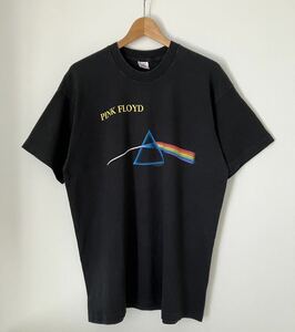 [ редкий ]90s PINK FLOYD DARK SIDE OF THE MOON безумие футболка pink floyd XL фрукты ob The салон Vintage частота USA производства 