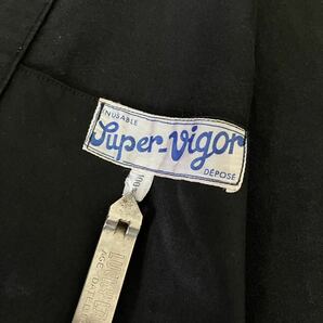 【ビッグサイズ】美品 50s 60s Super Vigor ブラックモールスキン カバーオール 52位 フレンチ ワーク ユーロヴィンテージ 30s 40s EUROの画像4