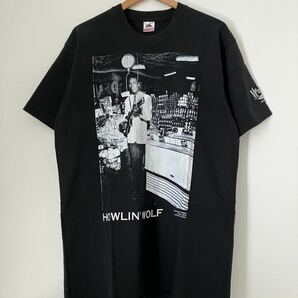 90s gear inc HOWLIN WOLF ハウリンウルフ JAZZ Tシャツ L ブルース ジャズ フルーツオブザルーム ヴィンテージ バンド フォト USA製の画像1