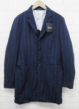 8T1695/COMME des GARCONS HOMME DEUX ストライプ縮絨 テーラードジャケット DI-J034 コムデギャルソン オムドゥ_画像2