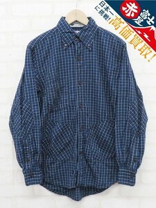 8T1296/エヴィス ヤマネ サッポロ2 BDインディゴチェックシャツ evisu YAMANE