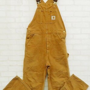 3P6432/Carhartt 80s ブラウンダックオーバーオール カーハートの画像2