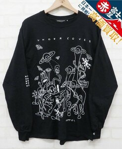 7T6249【クリックポスト対応】UNDERCOVER×TAPPEI MADSTORE L/S TEE LOGO MU2B9801 アンダーカバー タッペイ マッドストア 長袖Tシャツ