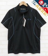 8T1513【クリックポスト対応】未使用品 OAKLEY Enhance SS Mock オークリー ジップアップモックネックシャツ_画像1