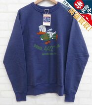 8T1715/未使用品 BUZZ RICKSON'S SET-IN CREW NECK SWEAT SHIRTS 442nd BPMB.SQ BR68899 バズリクソンズ 前Vセットインクルーネックスウェ_画像1