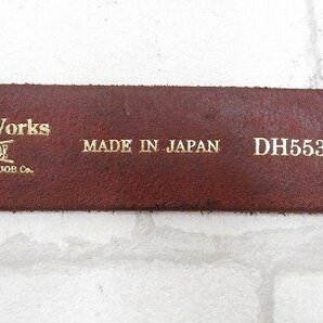 2A7001-12/未使用品 Vintage Works Leather belt DH5536 ヴィンテージワークス レザーベルト 茶芯 サイズ31の画像5