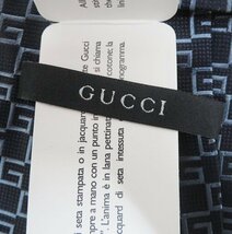 2A7422【クリックポスト対応】未使用品 グッチ ロゴシルクネクタイ イタリア製 GUCCI_画像6